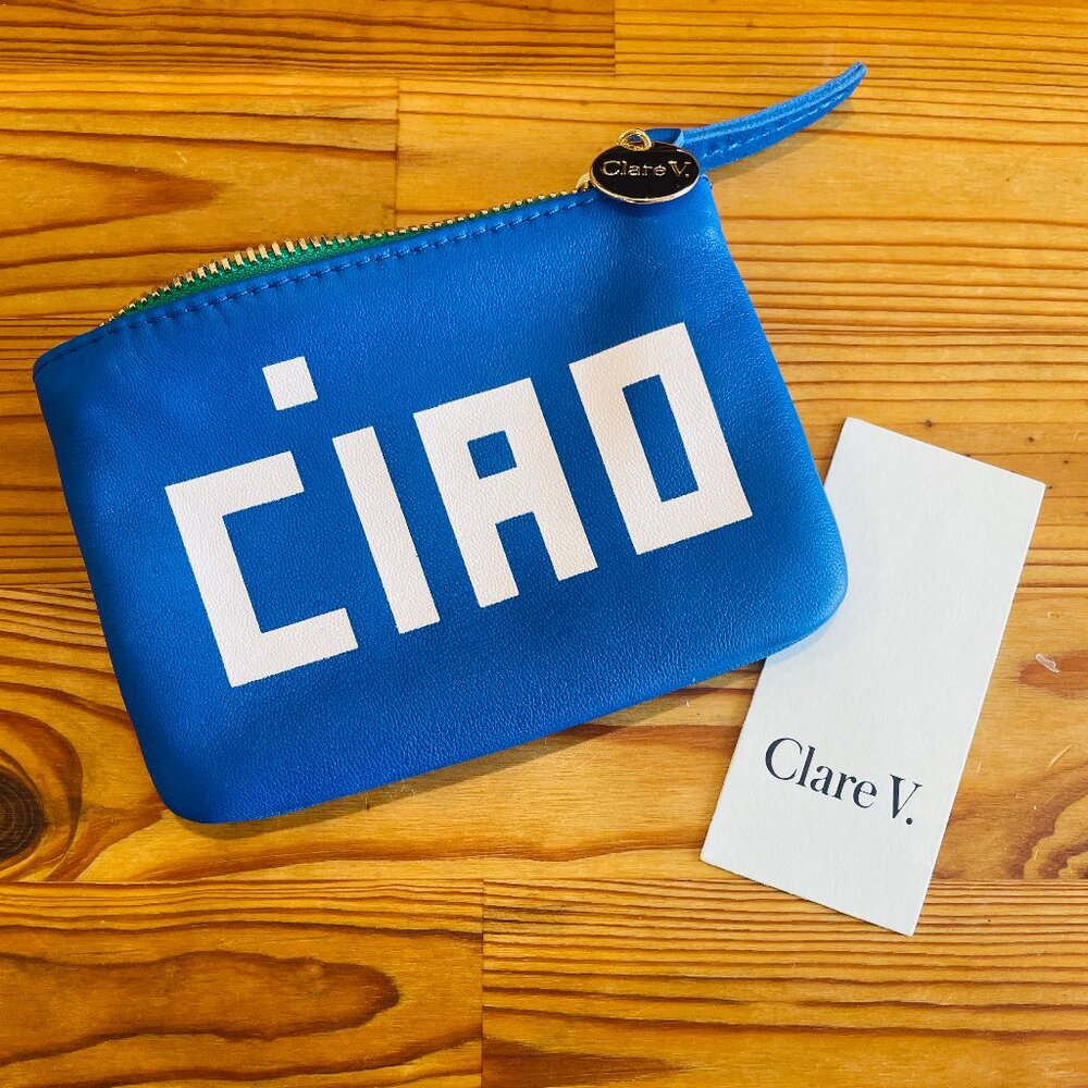 NWT Clare V Electric Blue Ciao Coin Purse